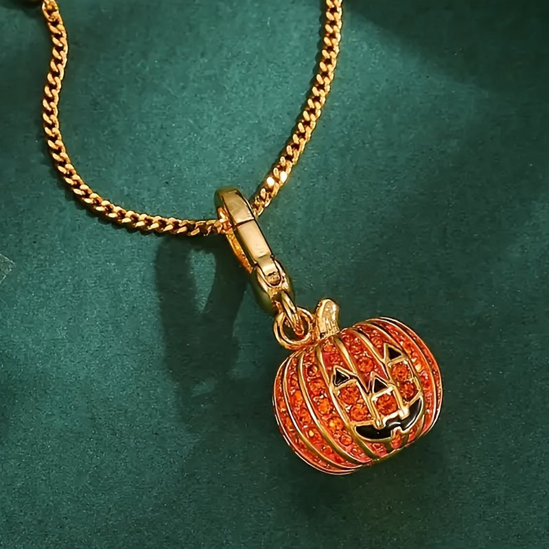 

1pc Exquisite And Stylish Pumpkin Pendant Necklace, Perfect As A Gift For Birthdays Or Any Special Occasion