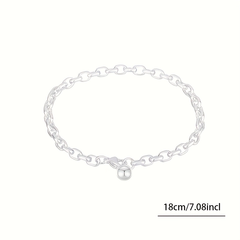 Vintage s925 Silver Bracelet Thick Chain Classic Gift Jewelry