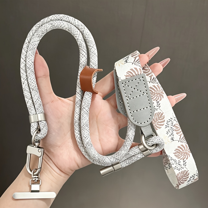 TEMU Cordón ultrafino ajustable para teléfono con correa cruzada/de y clip trasero de clip - Correa de cuello antipérdida adecuada para smartphones,