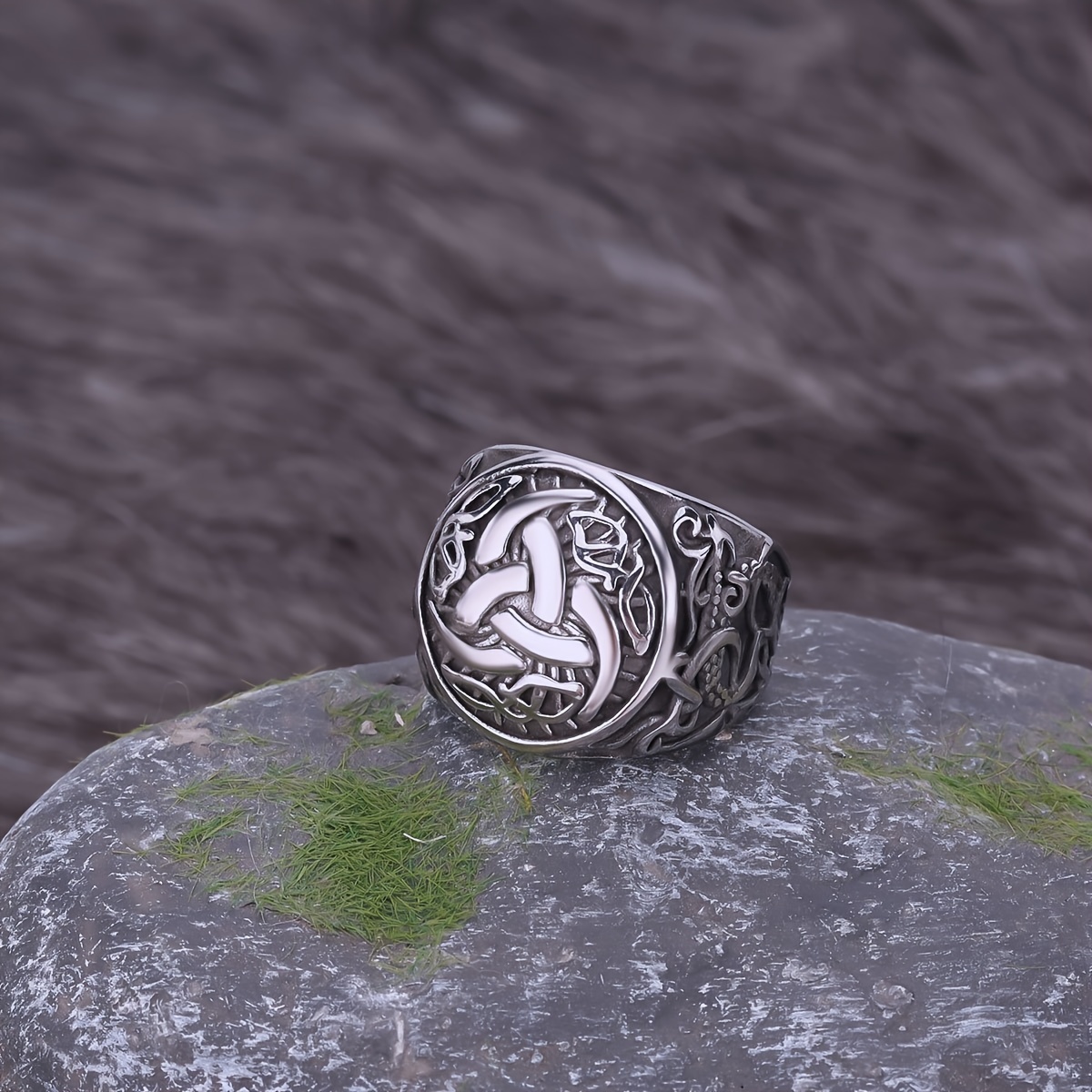 Viking Celtic Knot Stainless Steel Ring Men