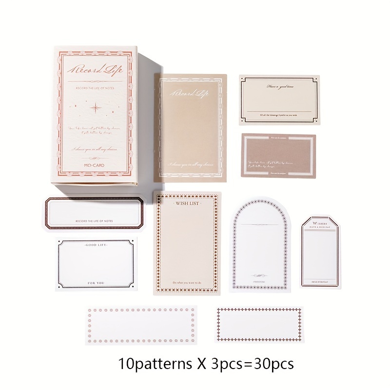 TEMU Scatola da 30 adesivi per scatole di fiammiferi con etichette vintage per fai da te, scrapbooking, decorazione collage e pianificazione diari