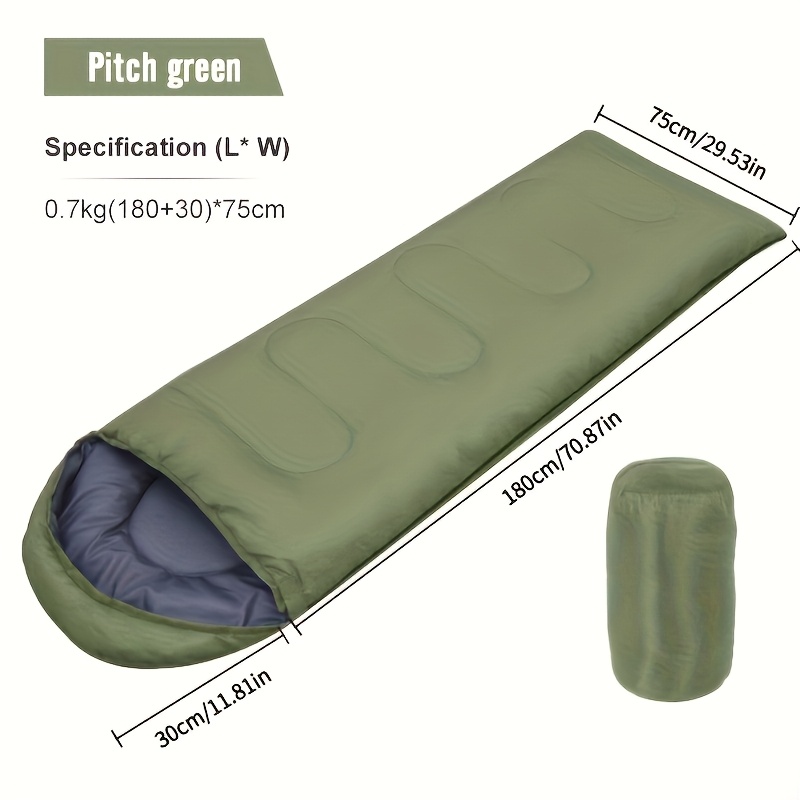 E-shop Leichter Vier-Jahreszeiten-Camping-Schlafsack - Warme und kühle Envelope-Form, Kordelzugverschluss, strapazierfähiges Nylon, geeignet für