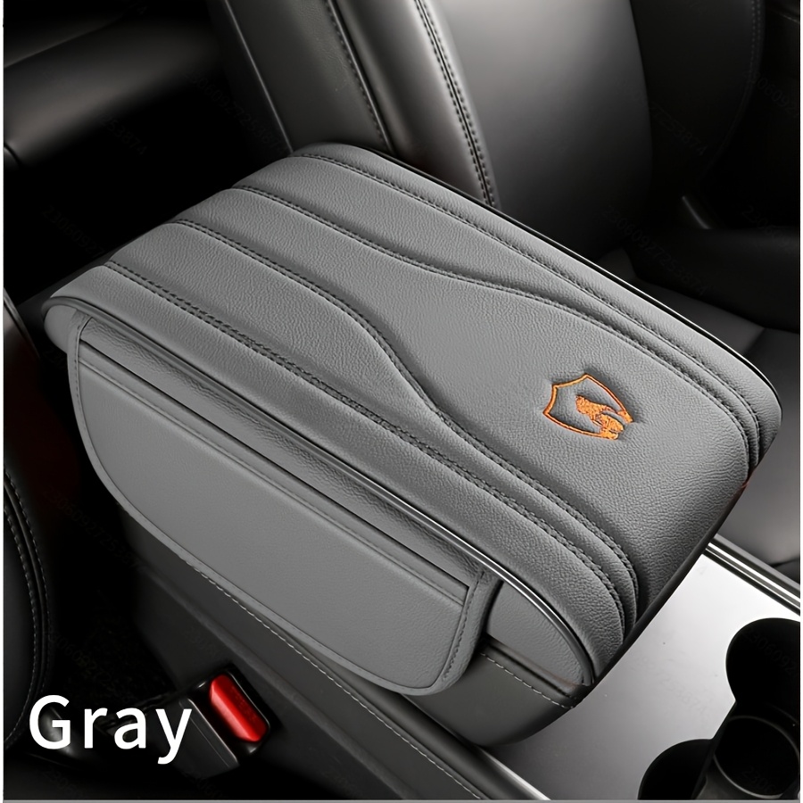TEMU Car Armrest Cushions, Wear-resistant Pu Leather Interior And Red Car Parts