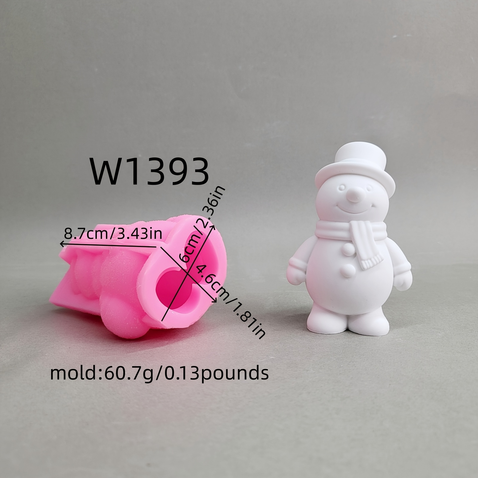 Resin Silicone Mold Snowman 3d Decorative Silicone Mold Candle Silicone Mold Gypsum Decorative Silicone Mold Home Decoration Epoxy Resin Mold