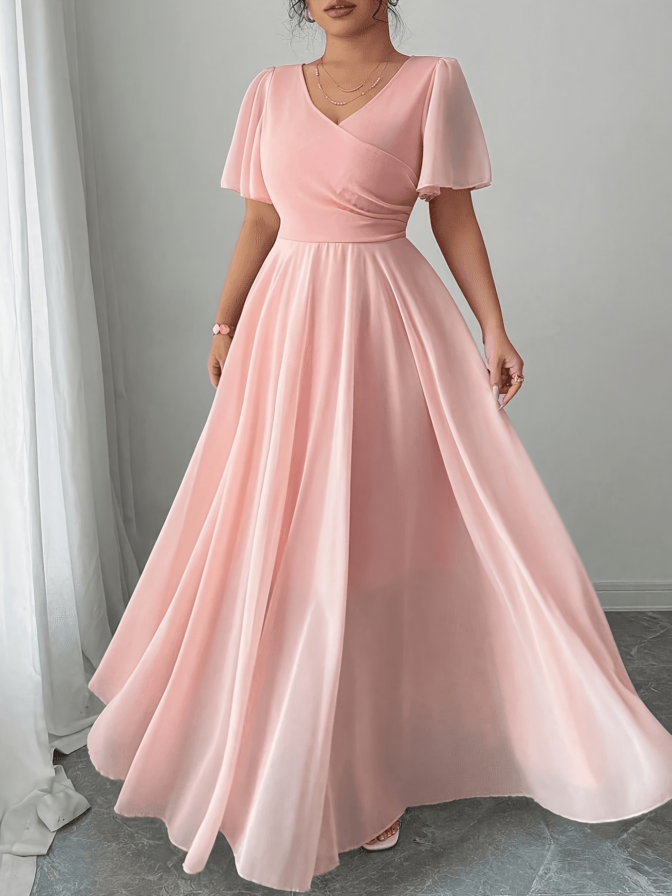 elegant pink summer dress size GUEST OF HONOR BODYCON MAXI DRESS IN PINK – AKIRA main image 1