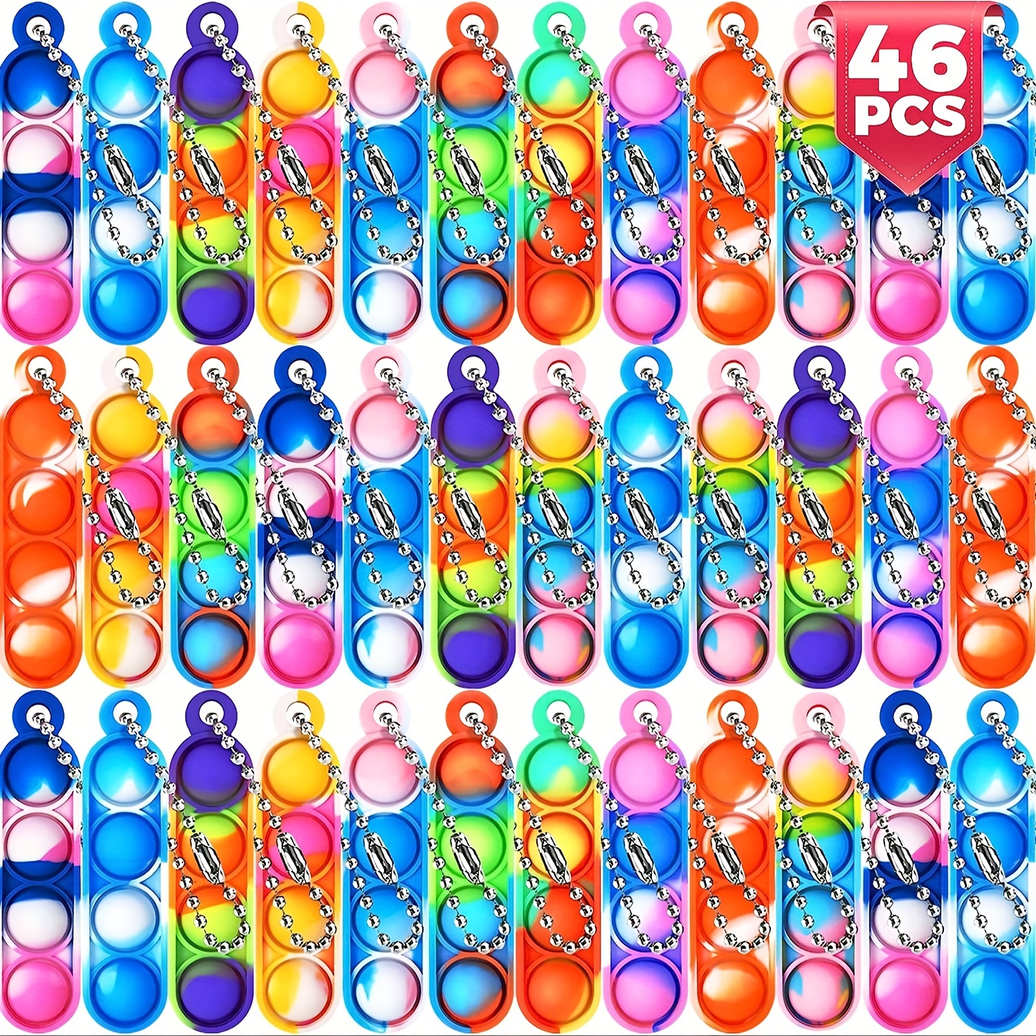 

46pcs Keychain Toy Set - Assorted , For , For Halloween , Christmas Gifts, &