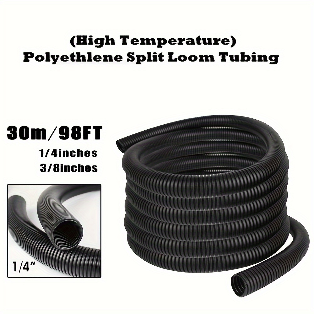 

98ft Plastic Corrugated Sleeve - 1/4" & 3/8" Tubing For Electricians