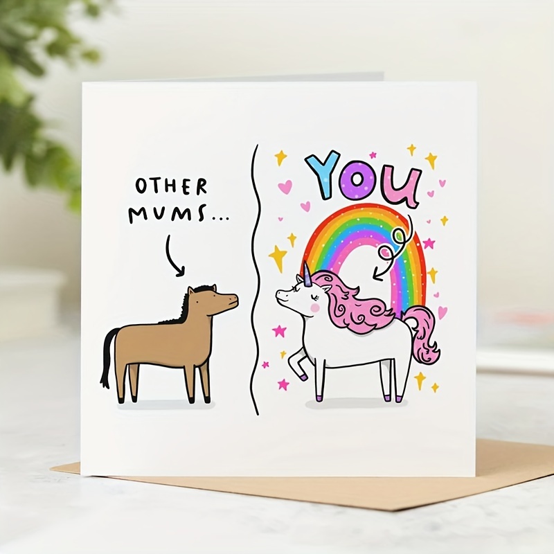 

1pc, Funny Mum Card, Birthday Card, Cute Card, Card, Small Business Supplies, Thank You Cards, Birthday Gift, Cards, Unusual Items, Gift Cards