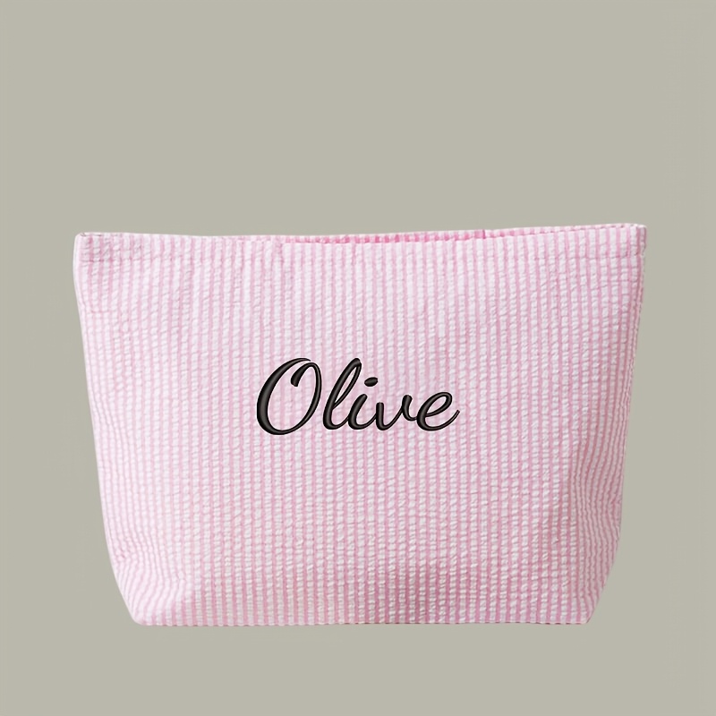 TEMU Choose From 9 Colors, This Makeup Bag Made Of Bubble Gauze Material Is Easy And Refreshing. Used As A Storage Pouch Or A Document Organizer