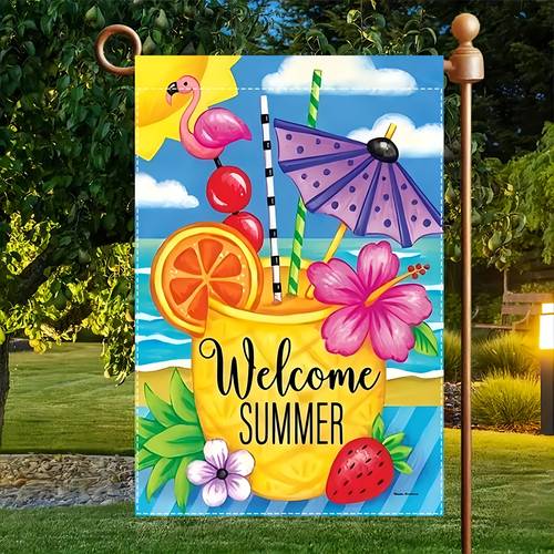 1pc garden flag 12x18 inches durable double sided polyester yard and garden decor no flagpole included