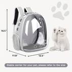pet backpack with transparent front chest harness heavy duty backpack carrier for rabbits harness system zipper closure ventilation ideal for travel hiking vet ideal for small pets secure buckles cushioned interior clear front panel comfortable stable for outdoor activities suitable for rabbits more