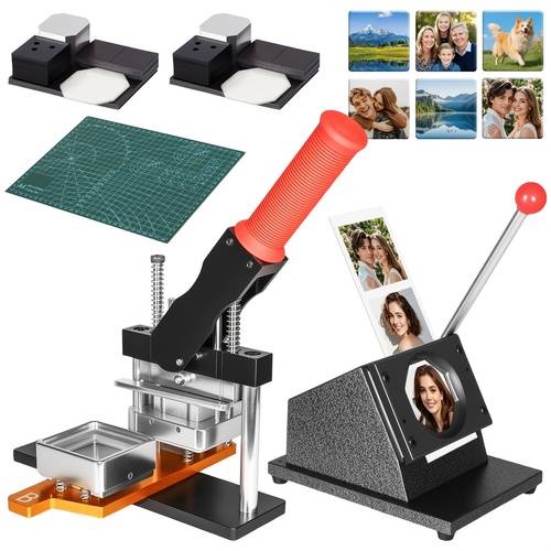 2x2 inch fridge magnet maker kit photo button badge press machine with circle cutter 200pcs supplies