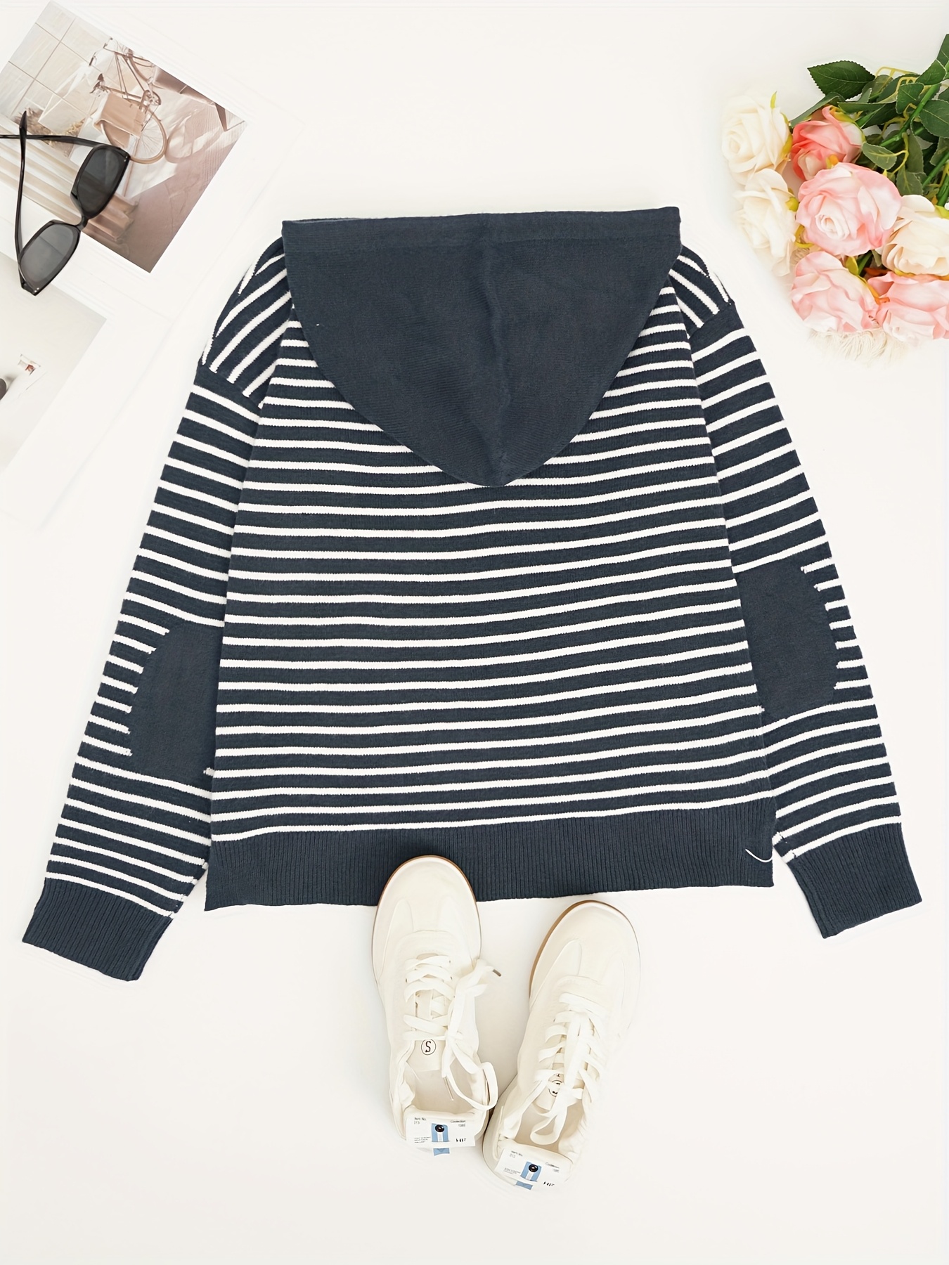 【YOURNUS】Striped Warmer Hooded Knit YOURNUS】Striped Warmer Hooded Knit (YOURNUS/ニット