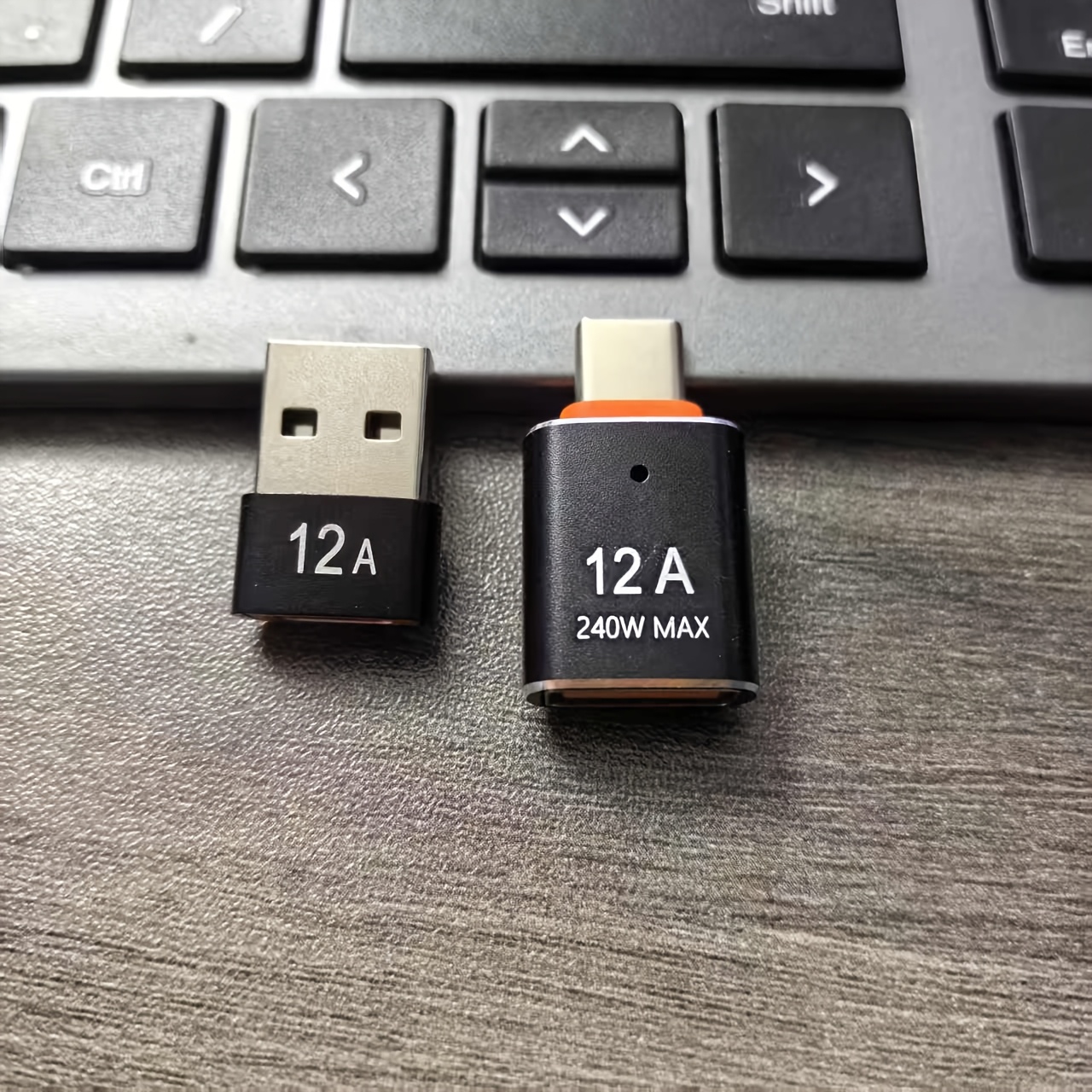 TEMU 12A, compatible con función OTG. adaptador de Tipo-C a USB y adaptador de USB a Tipo-C. Disponible en varios colores. Compatible con conversión
