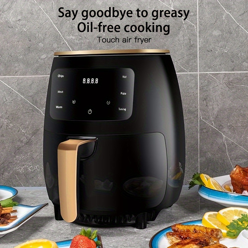 

1pc, 4.5l Multi-functional Electric Air Fryer, 1400w Oil-free Healthy Cooking, Automatic Timer, Plug, 220-240v, Pp Material, For Home & Restaurant Use