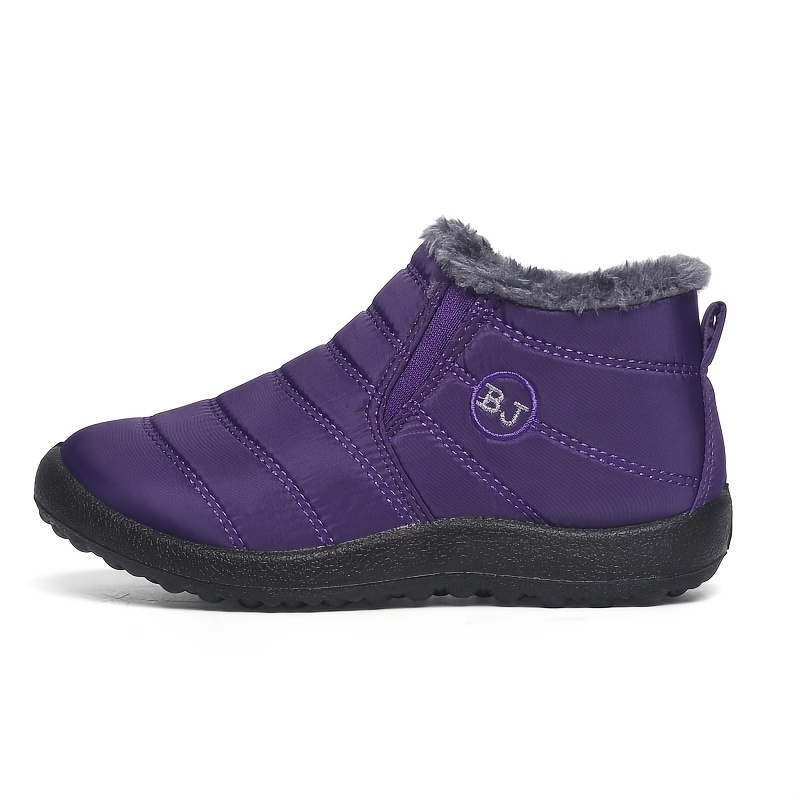 Men's Plush Lined Winter Boots, Cozy Daily Walking Shoes