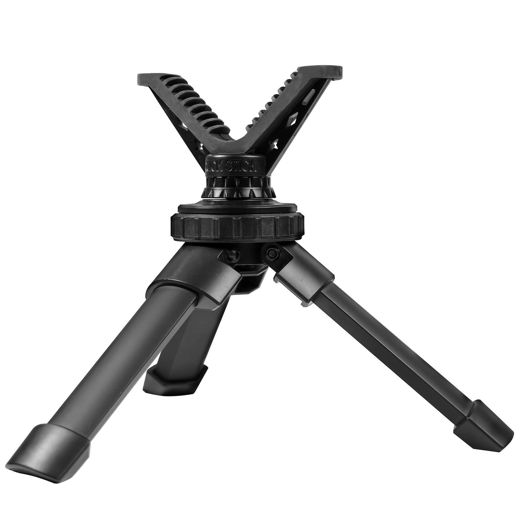 Image of Lightweight Portable Hunting Camera Tripod With Height Adjustment & Removable V Yoke Head - Heavy-duty Aluminum Alloy Construction, Quick-release Clamps