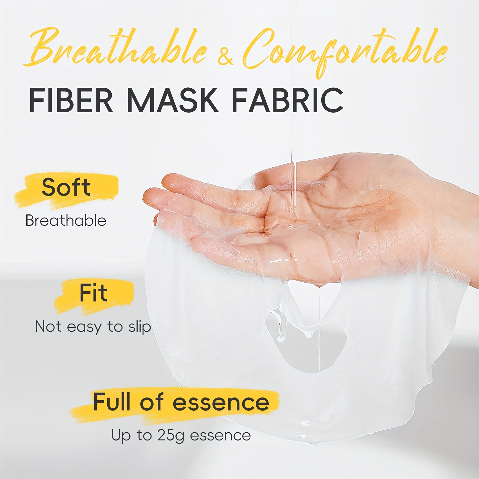 20 komada Vitamin C Sheet Face Mask - Hidratantna maska za lice za sve tipove kože, poklon za vo, Novu godinu, rođendan i Majčin dan