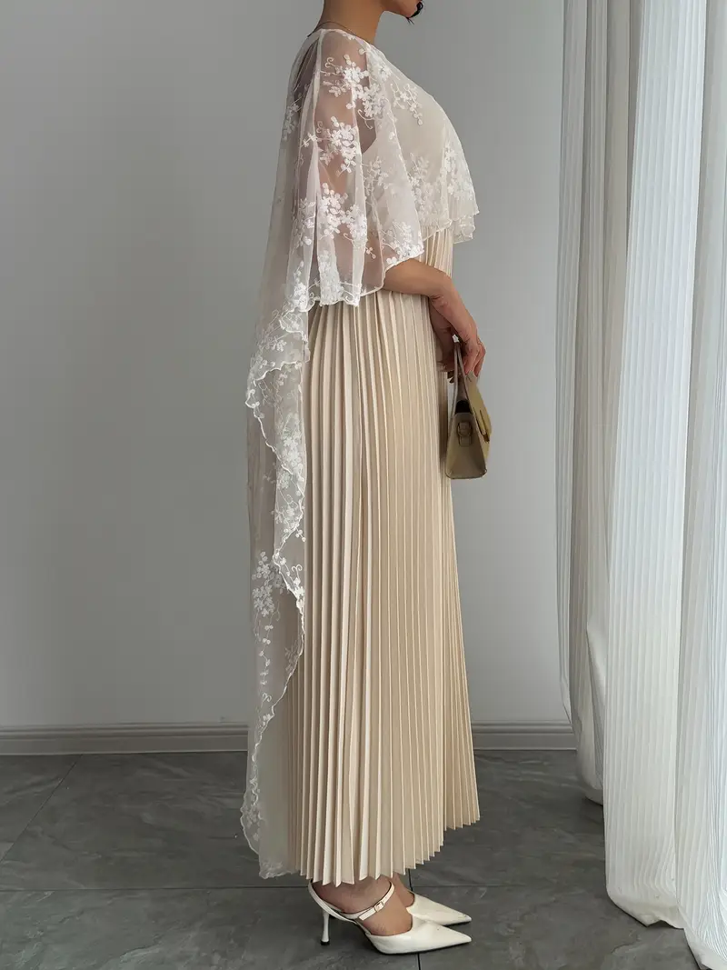 womens elegant romantic pleated dress date fashion sweet Product details 4