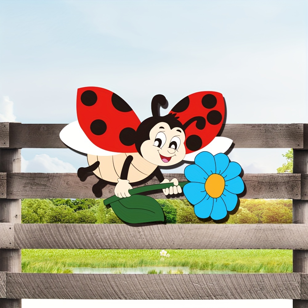 

Butterfly Fence Peeker Garden Decor, 12.2x10.6in Outdoor Art, Pvc Wall Mount, Universal Holiday Decoration, No Electricity Required, Animal Themed For Playgrounds And Zoos, All-season Yard Ornament