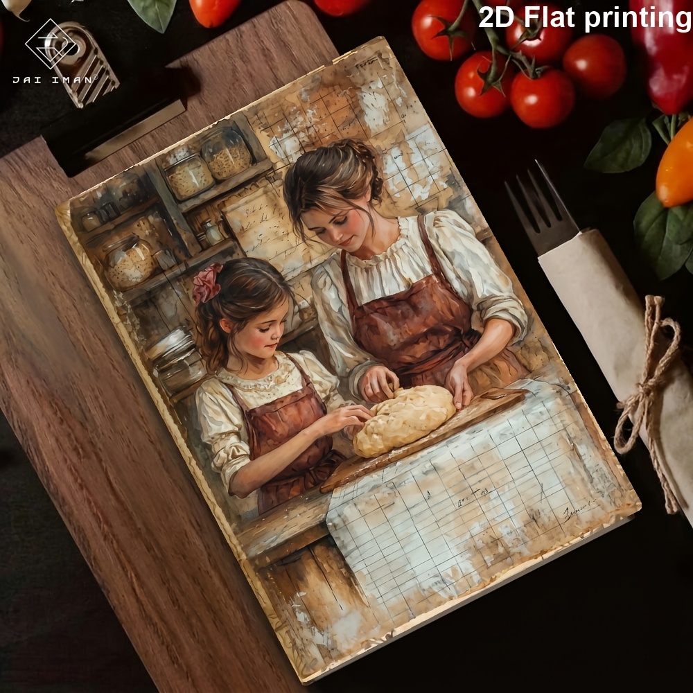 TEMU JAI IMAN Libro de 96 páginas (patrones no repetidos) tamaño A5 para diario de recortes, libro escribible con patrones de latas de frutas, para