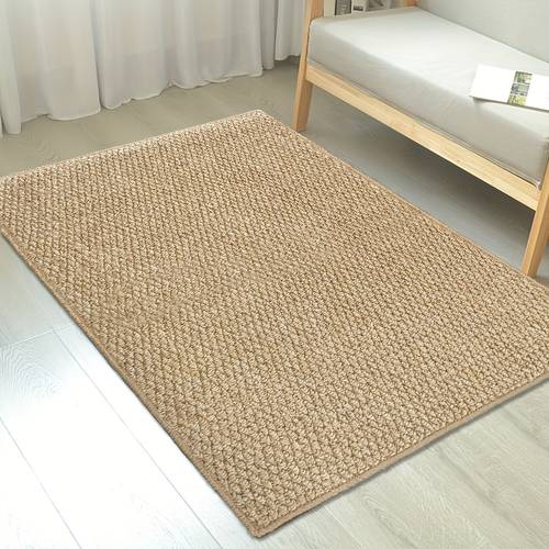 1pc jute like fabric easy solid color premium indoor outdoor door decor carpet absorbent and durable soft easy washable doormat suitable for entrance door bedroom door and other areas