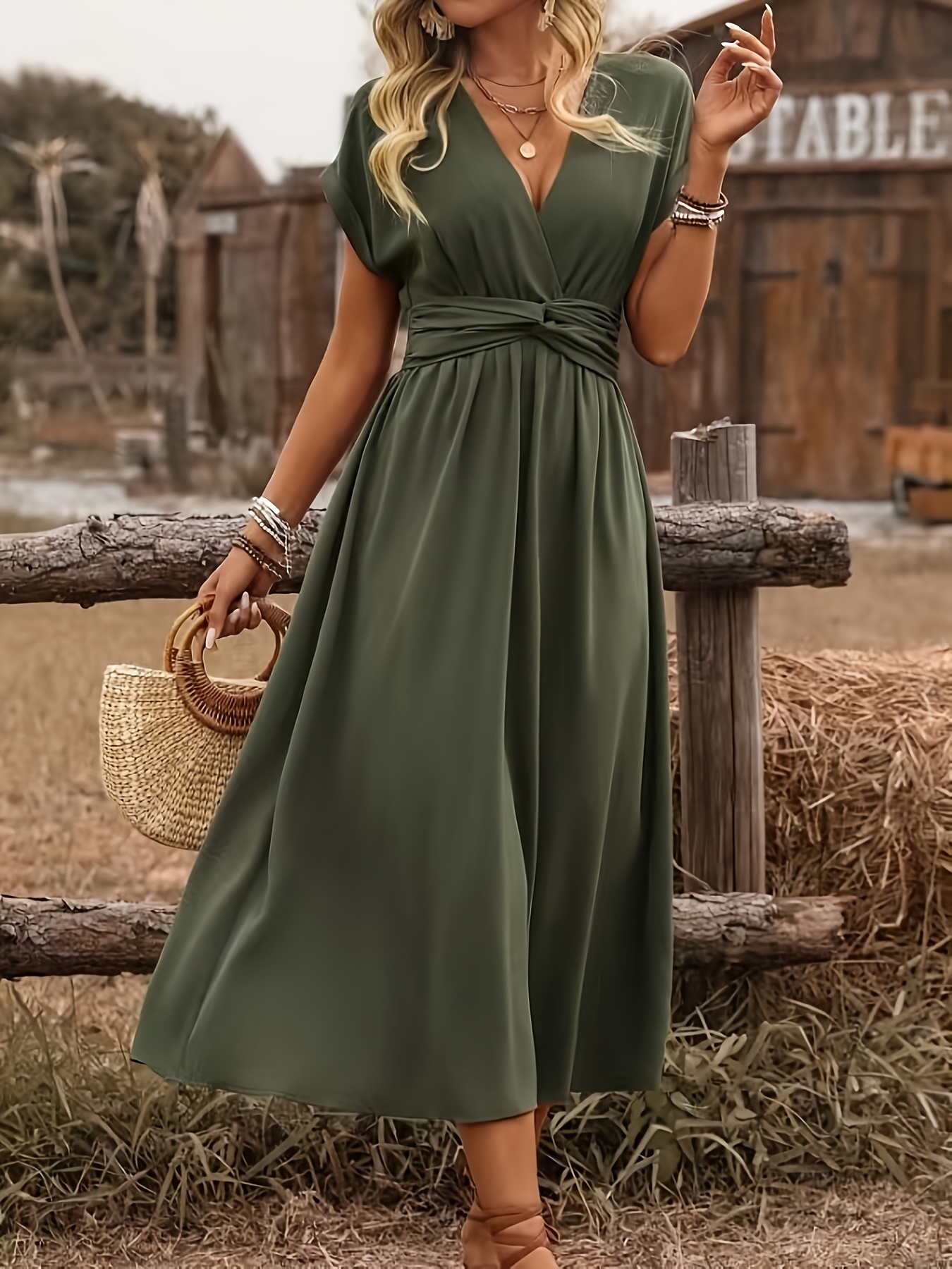 V Neck Ruched Sleeve Dress Body Contour High Compression V-neck Ruched Midi Dress  Express