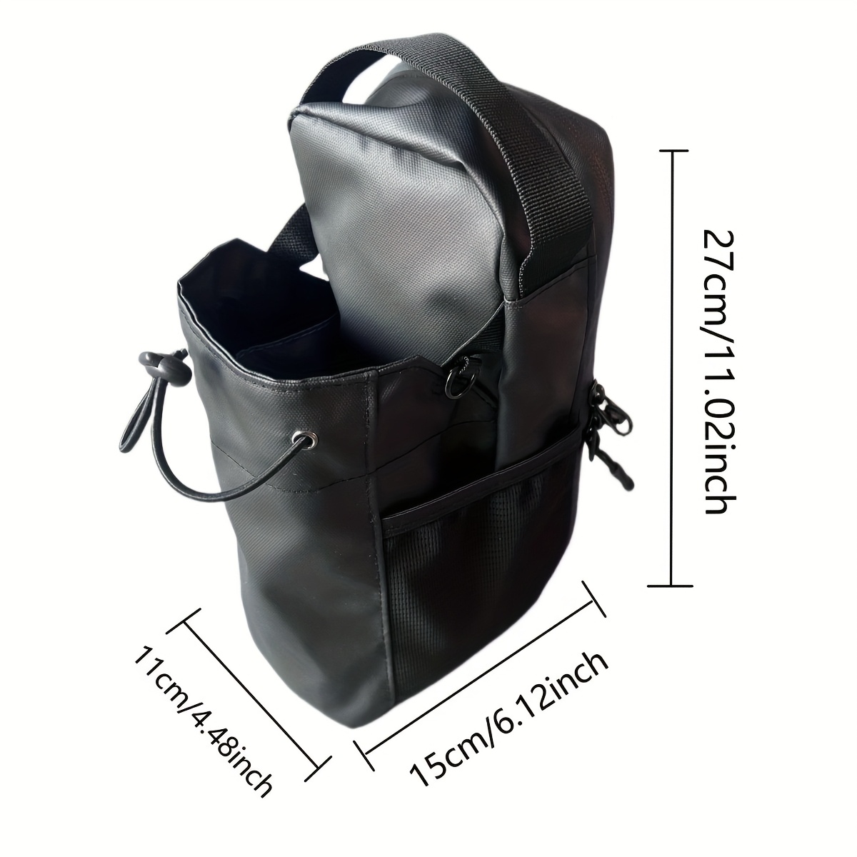 large capacity magnetic absorbent water bottle bag with adjustable shoulder strap crossbody gym outdoor hydration storage pouch storage sleek black bag magnetic closure water bottle storage ba 2