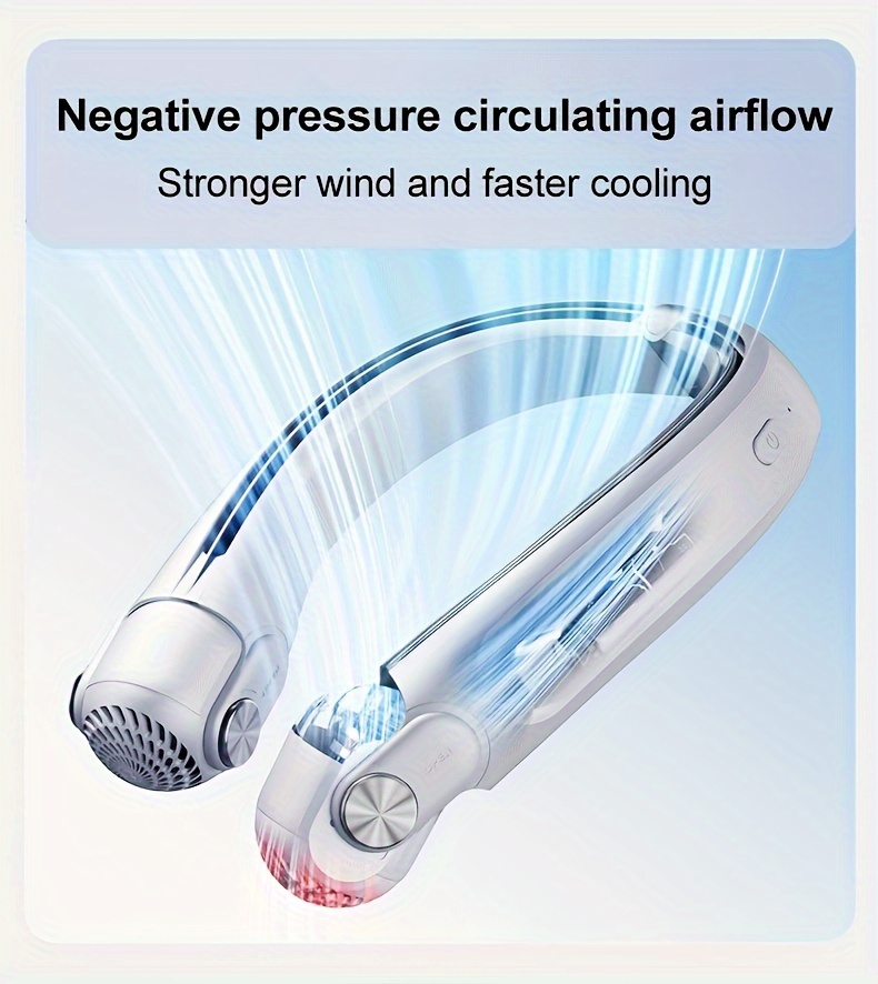 2024   bladeless portable neck fan with 360 rotatable airflow wearable rechargeable adjustable     indoor outdoor use usb powered   power cable details 8