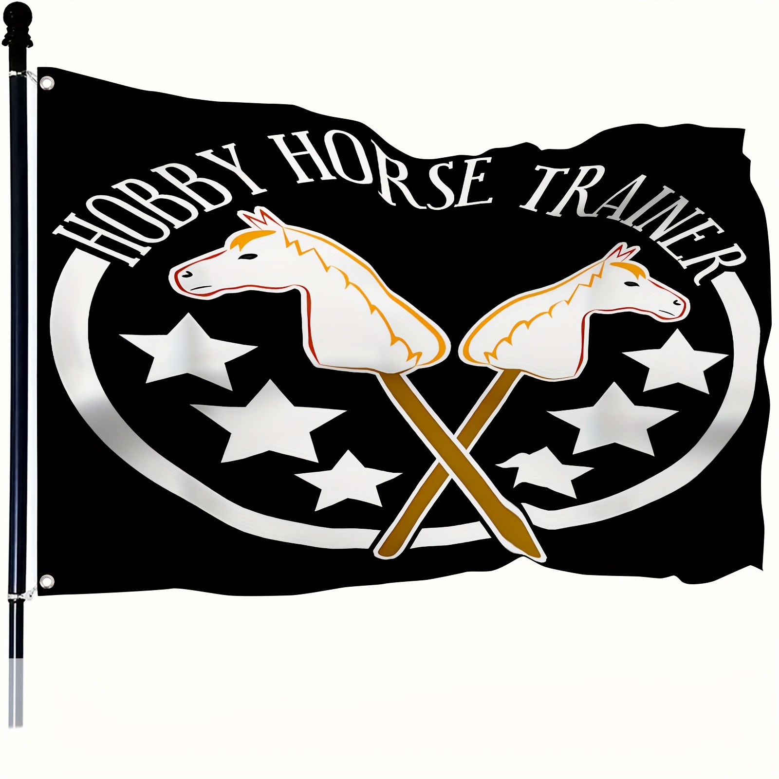E-shop 1 Stück Hobbyhorserainer Hobby Pferd Mehrzweck-Polyesterfahne - 2 Ösen, 3x5ft-4x6ft - Innen/Außen, für Zuhause, Garten zum Verschenken