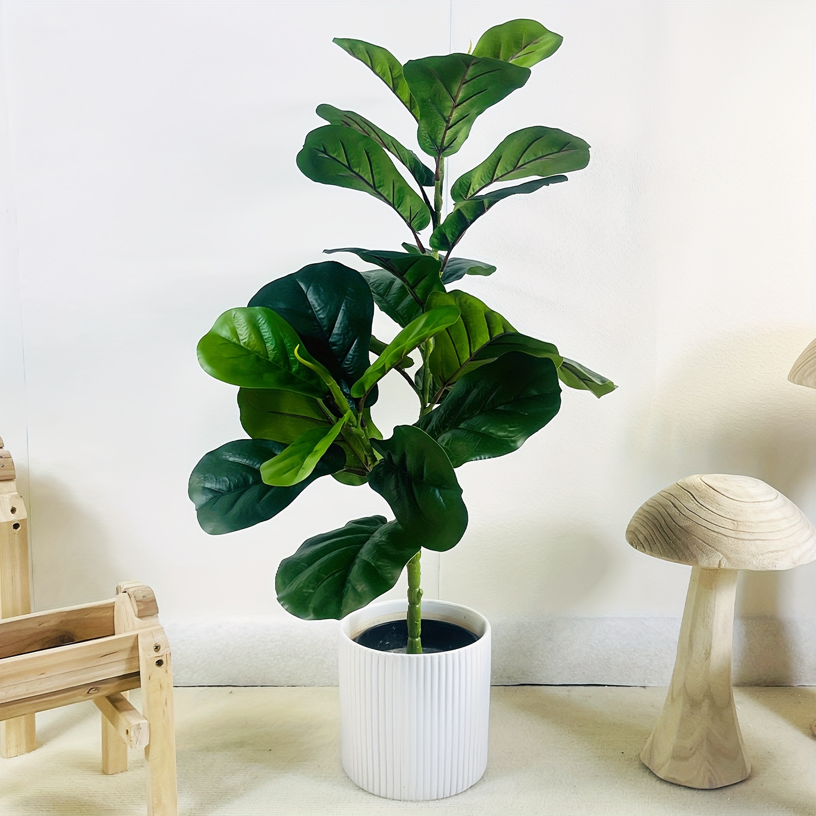 

1pc Artificial Banyan Plant - Suitable For Office, Living Room, Indoor, Holiday, Hotel, Garden, Greening Decoration