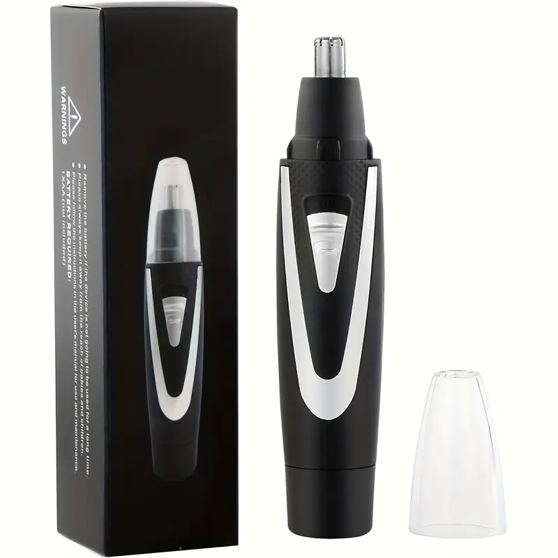 electric nose hair trimmer usb rechargeable portable detachable blade for ergonomic handle black white personal care grooming tool sleek grooming tool durable plastic body Product details 0