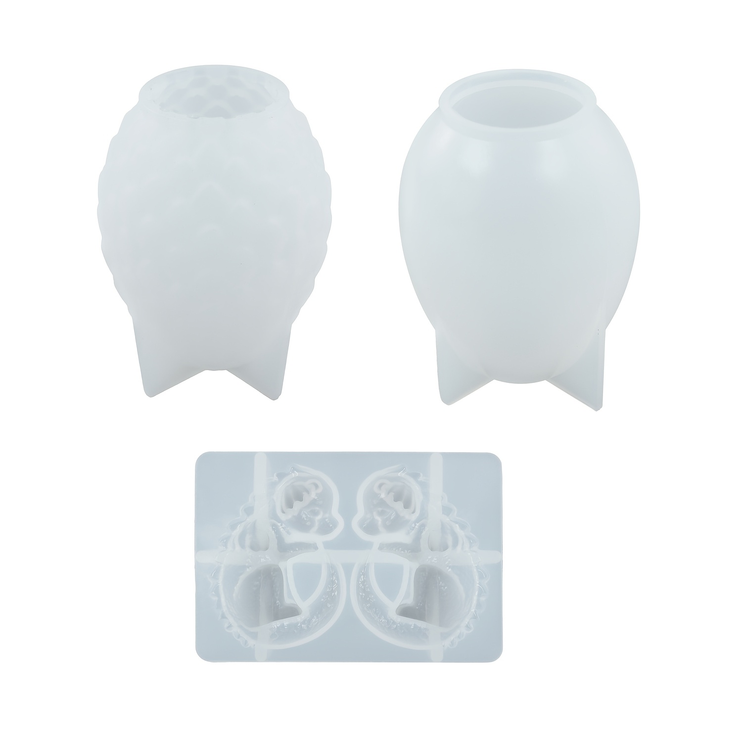 E-shop 3er-Set Drachen-Ei Harzform Drachenkerzenform Dinosaurier Harzform Tonform Schmuck Harzgussform Kerzenherstellung Formen Bastelbedarf 3D-Form
