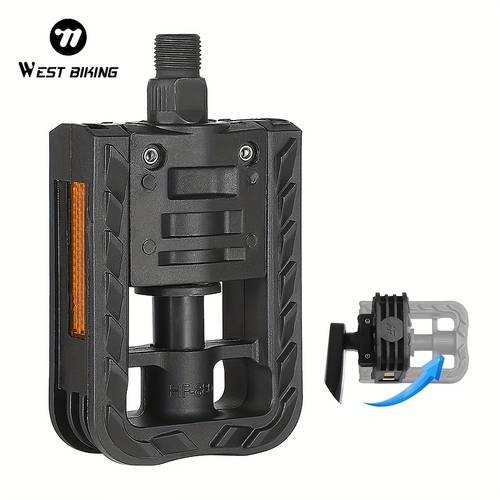 bicycle pedals sealed bearing nonslip pedal foldable nylon bicycle pedals universal bike pedals mountain bike additions pair