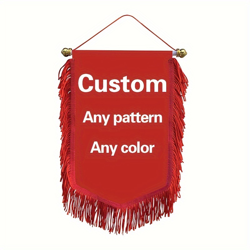 

[ Customization ] 1pc, Customized Hanging Flag, Polyester Fiber Indoor And Outdoor Hanging Flag, , Including Flagpole