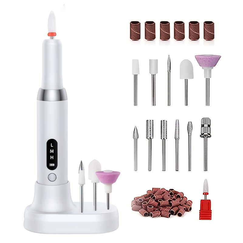 TEMU Professional Electric Nail Drill Polishing Machine Dead Skin Removal Art Sanding File Pen Nails Polisher Grinder Manicure Tools