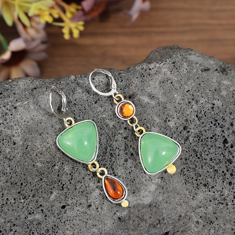 Bohemian Geometric Punk Style Resin Triangle Ear Cuffs