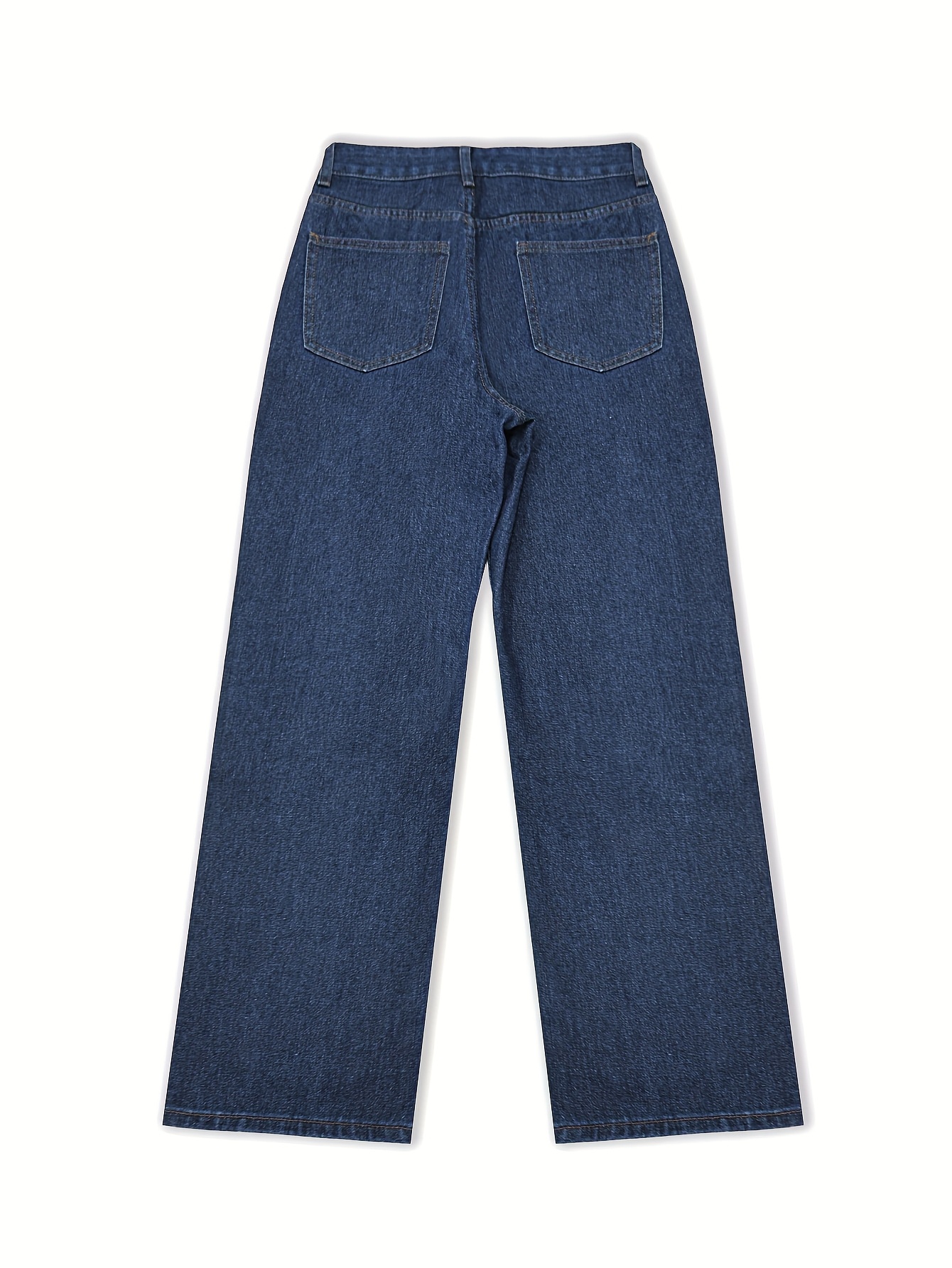 nvfelix men's loose fit wide leg denim jeans casual solid