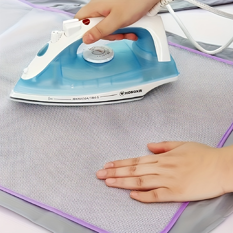 1pc high temperature resistant ironing cloth with protective mesh pad no power needed essential ironing accessory details 4