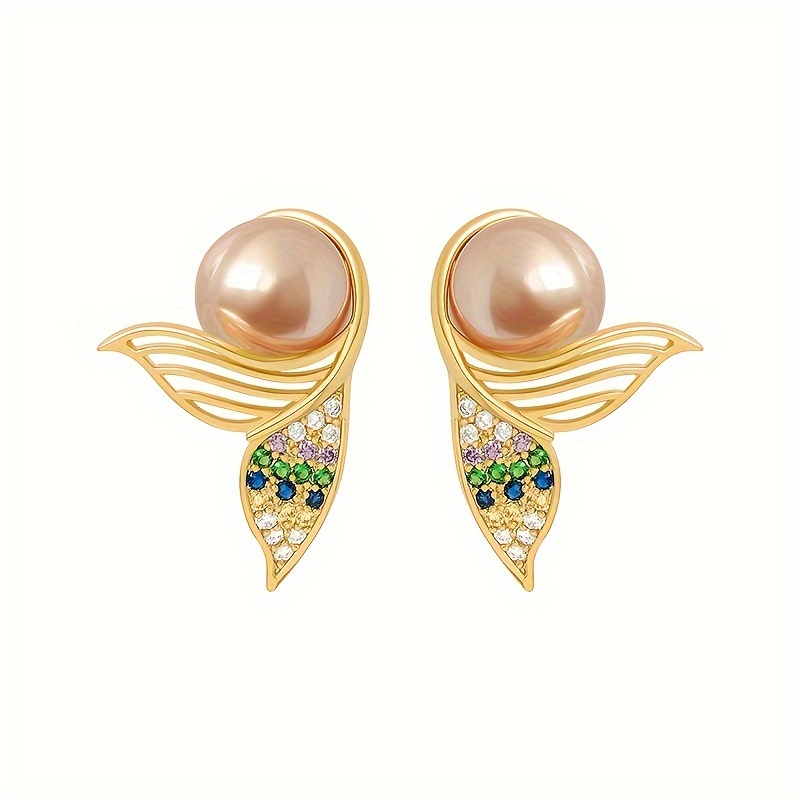 Creative Mermaid Tail/fish Pendant Necklace/ring/earrings - Temu