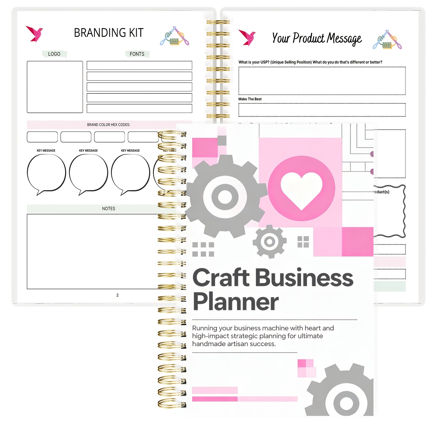 TEMU Craft Business Planner License Log A5 - Spiral Bound Record Log Book For Creative Entrepreneurs With & Expense Log, Goal Setting Workbook For