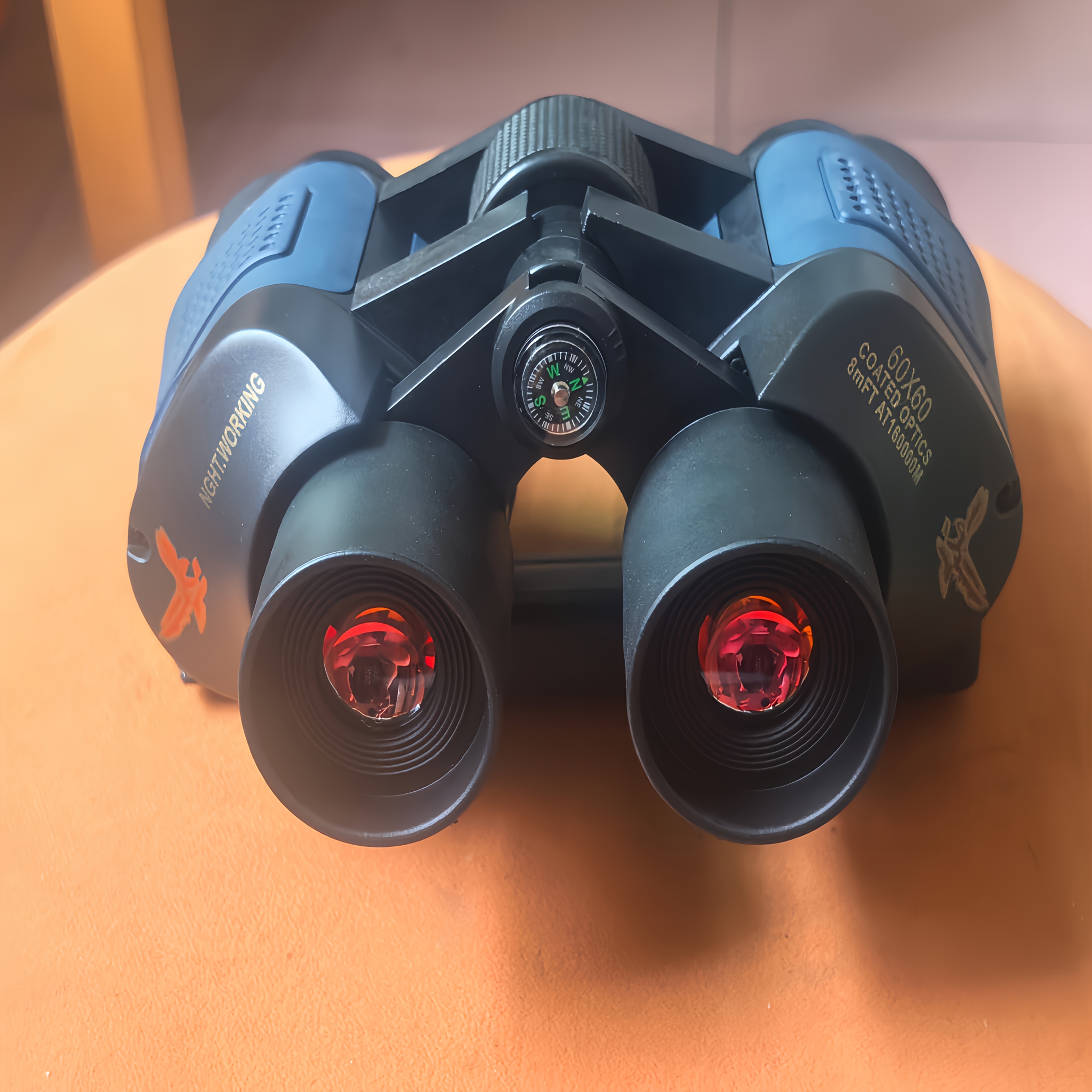 TEMU 60x60 Binoculars With And Decorative Compass - High Magnification Binoculars, Professional Hd Portable Binoculars, Suitable For Hunting, Concert
