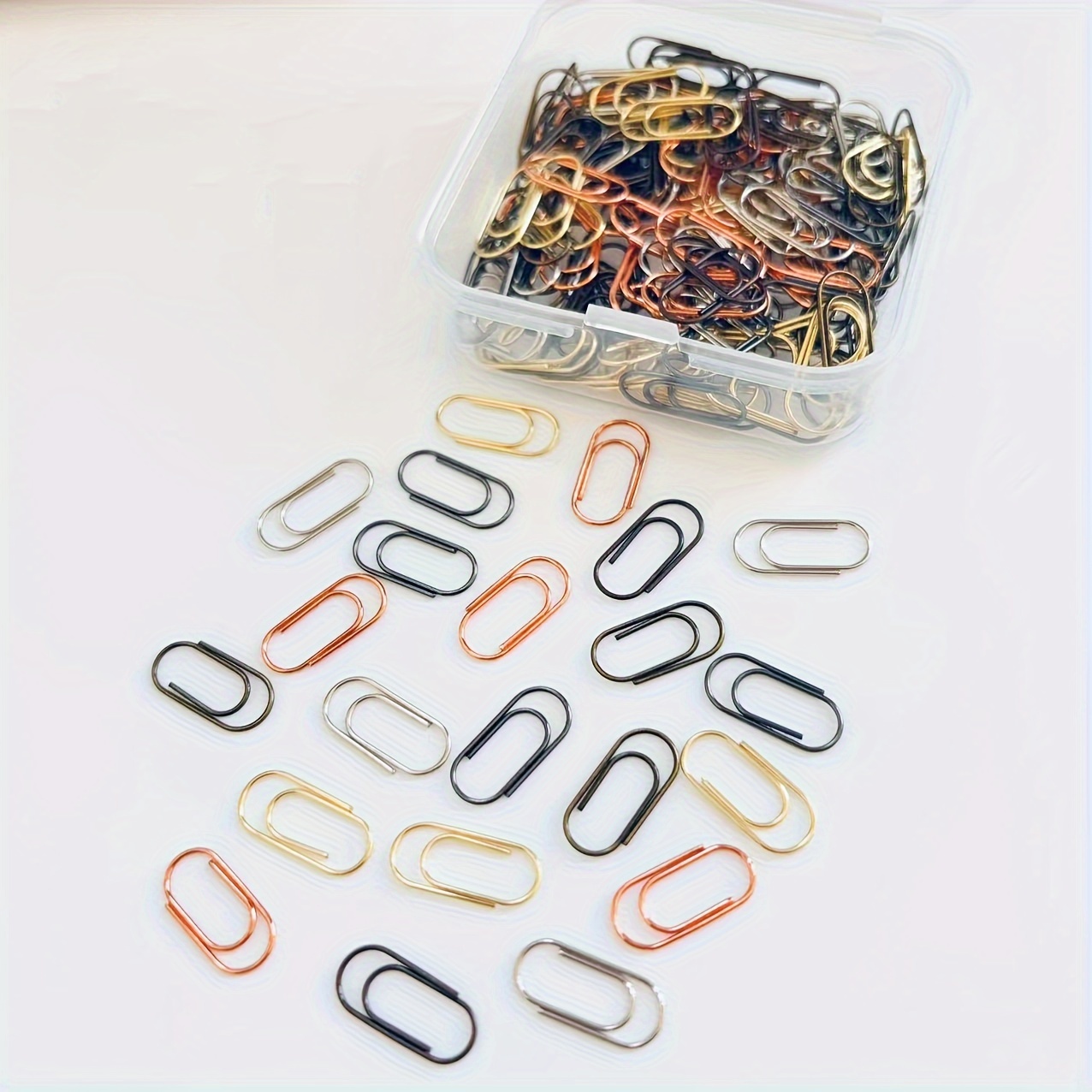 

200pcs Assorted Mini Paper Clips - Durable Metal Office Supplies For Organizing Documents Office Supplies And Accessories Paper Organizer