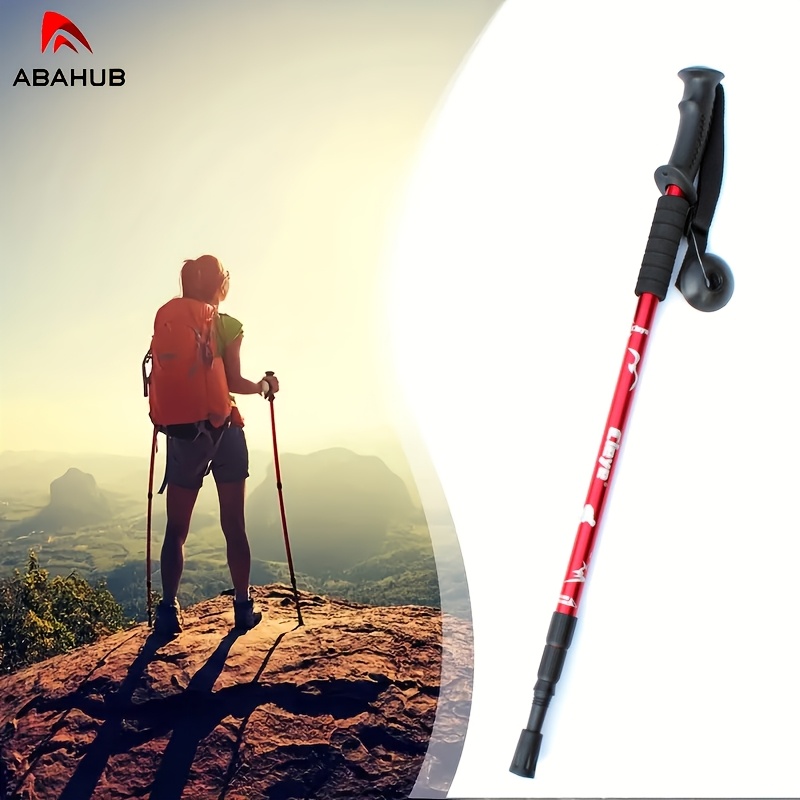 3-Section Trekking Poles with Straight Handle for Hiking and Camping
