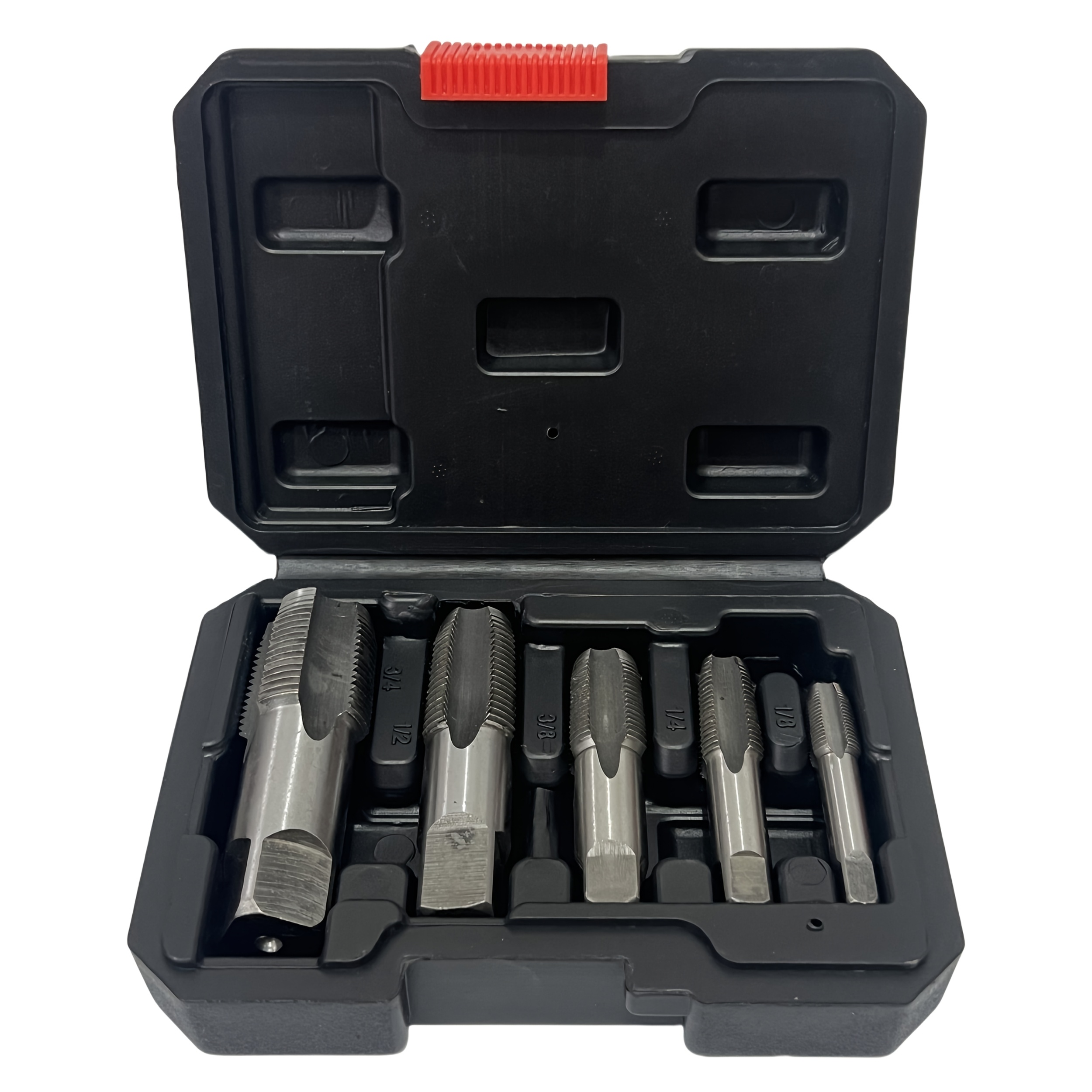 AIDUCHO Ensemble De 6 Tarauds De Tuyau NPT, Coupe Précise En Acier Au Carbone 1 Po