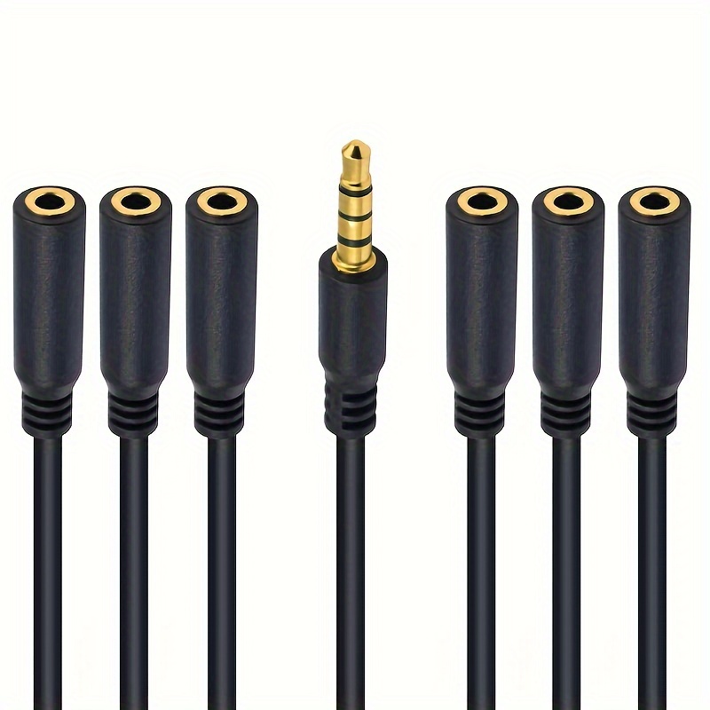 5mm trrs pole stereo jack splitter cable male female