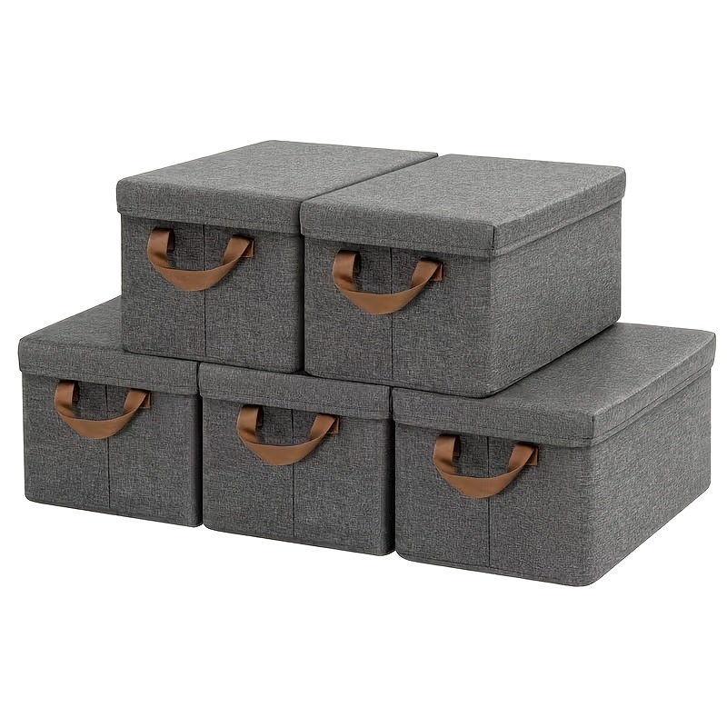Extra-large Stackable Storage Box | Polyester Blend, Design, Rectangular Shape - Perfect For, Books, Clothes, And For Use In Closets, Bedrooms, Kitchens, And More, Shelf Baskets