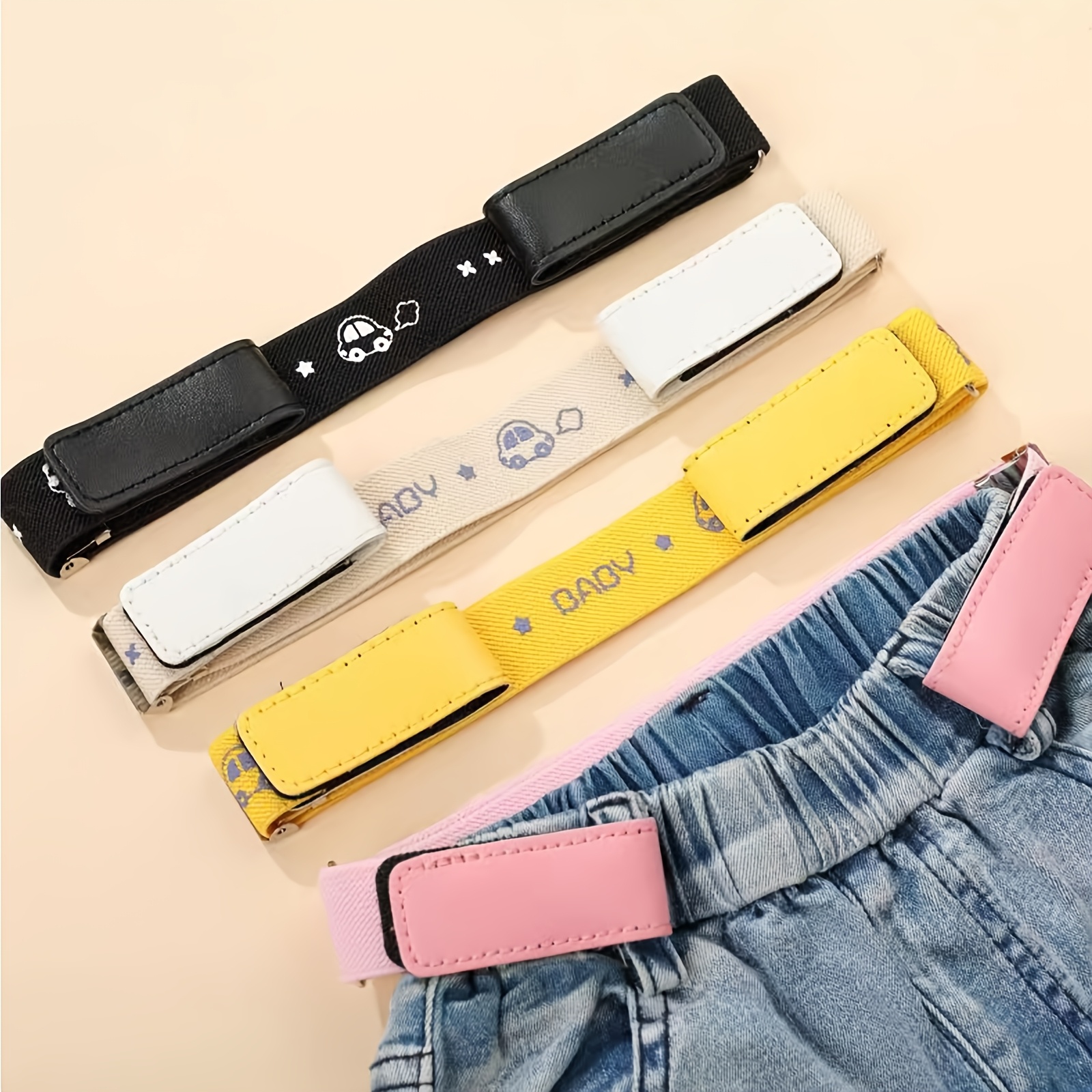 A Cartoon-Patterned Elastic Invisible Waistband - No Buckle, Adjustable Elastic Belt for Students, Suitable for Both And, Comfortable Stretch, Universal Size, Can Extend Up to 60Cm/23.64In