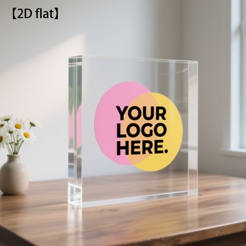 TEMU 2d Flat, 1 Custom Acrylic Desktop Decoration - Personalized Logo/design, & Home DÃ©corÂ halloween Christmas Decoration