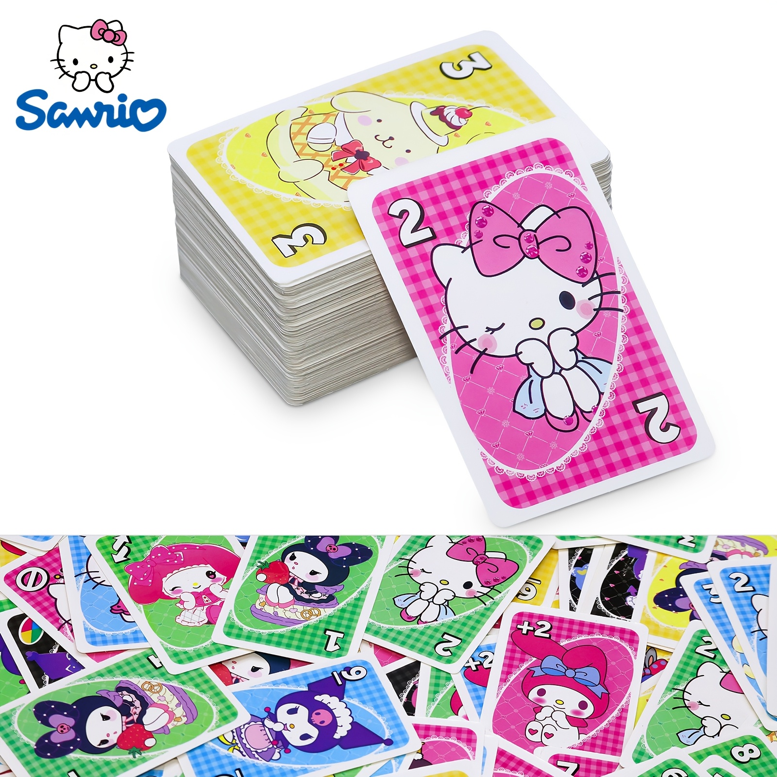 

1pc Sanrio Cards Fun Entertainment Cards Cute Sanrio Character Suitable For Party Activities Outdoor Entertainment Graduation Season Back To Share With